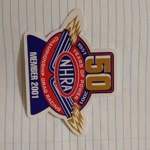 NHRA 50 years of power sticker